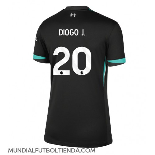 Camiseta Liverpool Diogo Jota #20 Segunda Equipación Replica 2024-25 para mujer mangas cortas